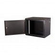 Шкаф 19" телекоммуникационный настенный, 9U 501x600х450 мм, дверь металл, черный
